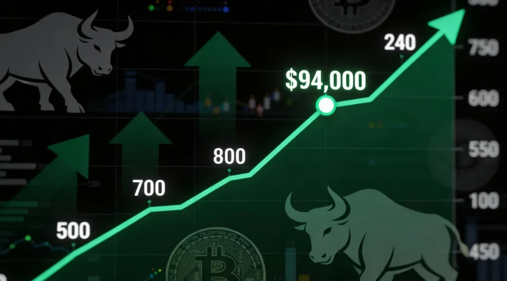 Bitcoin близок к $94 000: что означает новый рост и может ли он продолжиться?