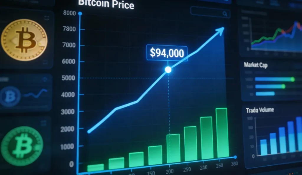 Bitcoin близок к $94 000
